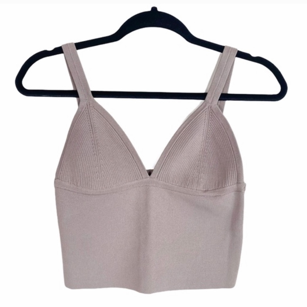 ✨NEW✨ ZARA Taupe Knit Crop Tank (S)